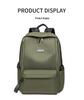 Lightweight Waterproof Nylon Backpack for Students, 14-15 Inch Laptop, Large Capacity, Outdoor Use