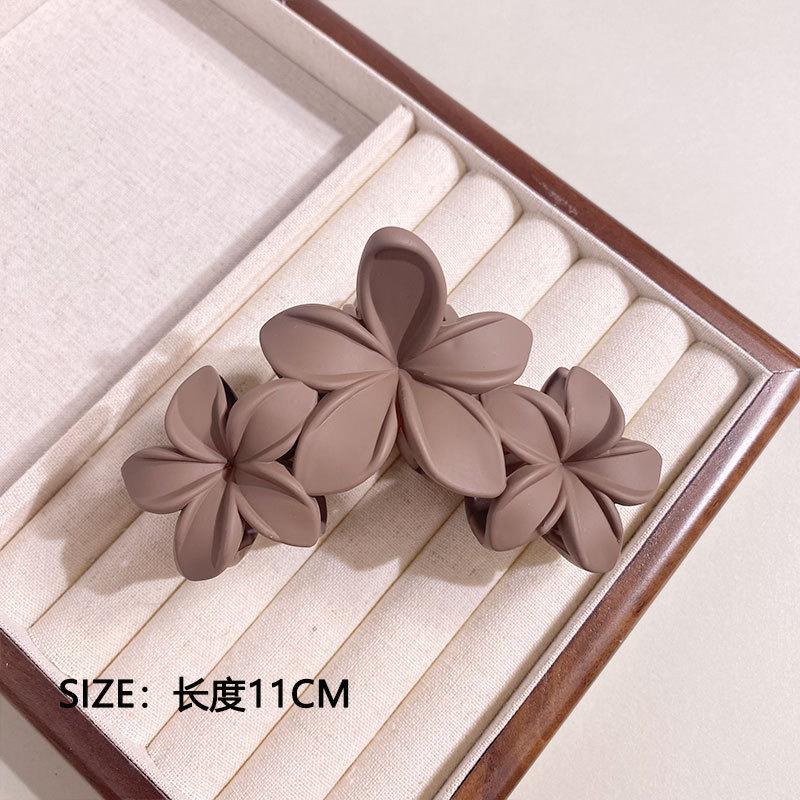 Candy Colorful Gradient Plumeria Flower Large Hair Claw Clips Women Trendy Crab Ponytail Clip Barrettes Hair Accessories Girls