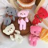 10Pcslot Bear Plush Toys Mini Bear Stuffed Doll Keychain Soft Stuffed Toy Keychain Bag Pendant Wedding Decoration Birthday Gift