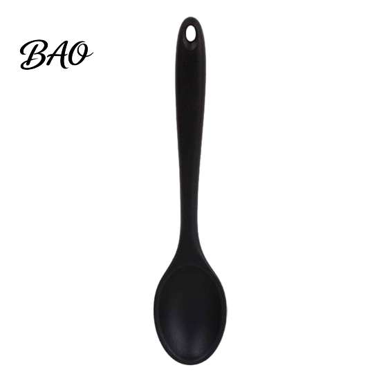 Safe Kitchenware for Home Silicone Serving Spoon, Heat Resistant Non-stick Kitchen Utensil, Cooking Spoon Ergonomic Anti-slip Handle Soup And