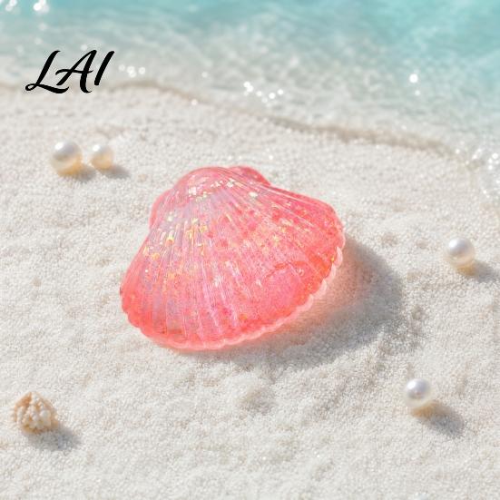 Portable Stress Reliever Mini Glitter Shell Squeeze Toy Relief Sugar Ball TPR Fidget Soft Stretchy Transparent Ocean Sensory Toy Relaxation