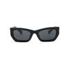 Miu Miu Letter Engraved Irregular Frame Sunglasses Women sunglasses Black 0MU09WS1AB5S053