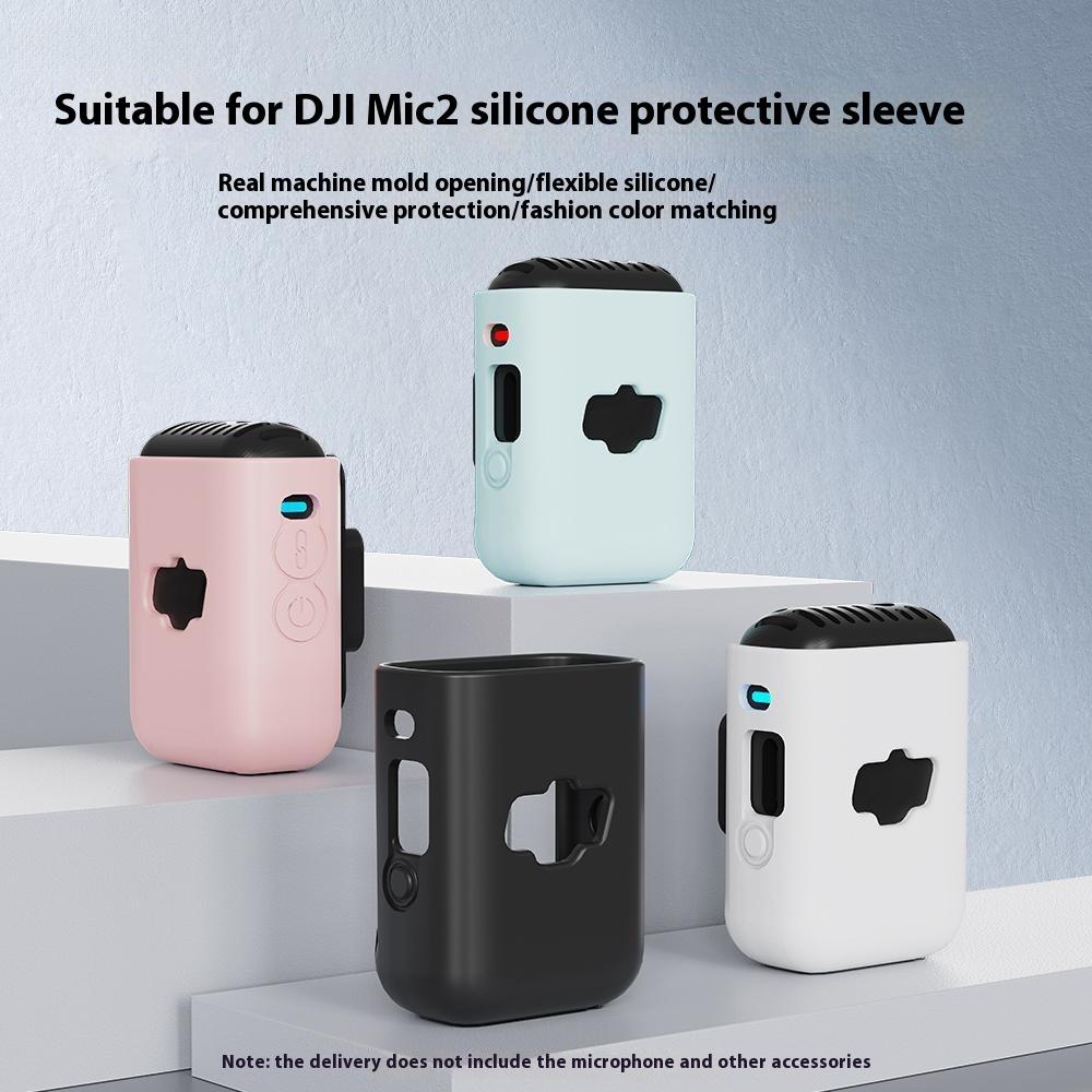 BRDRC For DJI Mic 2 Silicone Case Wireless Microphone Protective Cover