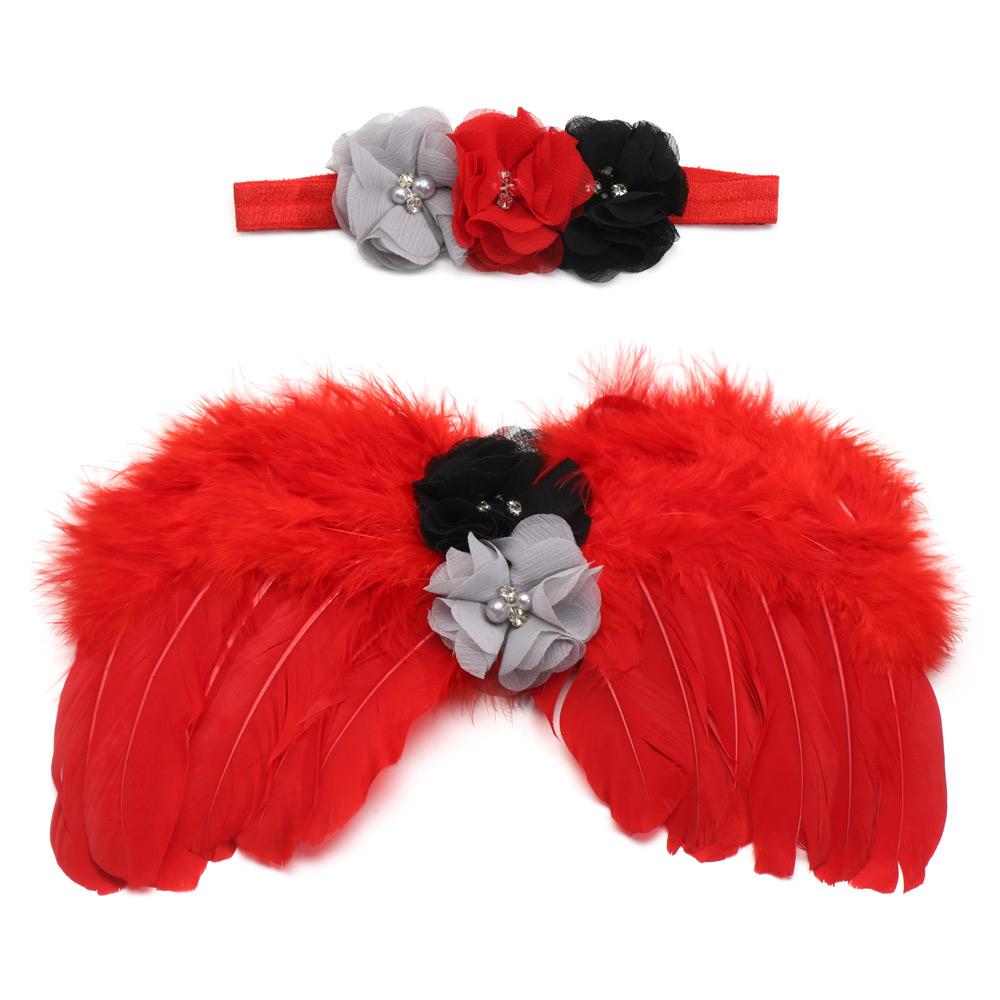 New Kids Dress Girls Headwear Baby Clothing Angel Wing Baby Photo Props Costumes For Infants Newborn Photography Accessories