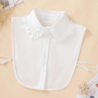 Colletto Finto in Chiffon con Pizzo a Punta da Donna, alla Moda e Versatile, Decorazione Personalizzata, Colletto Finto Staccabile