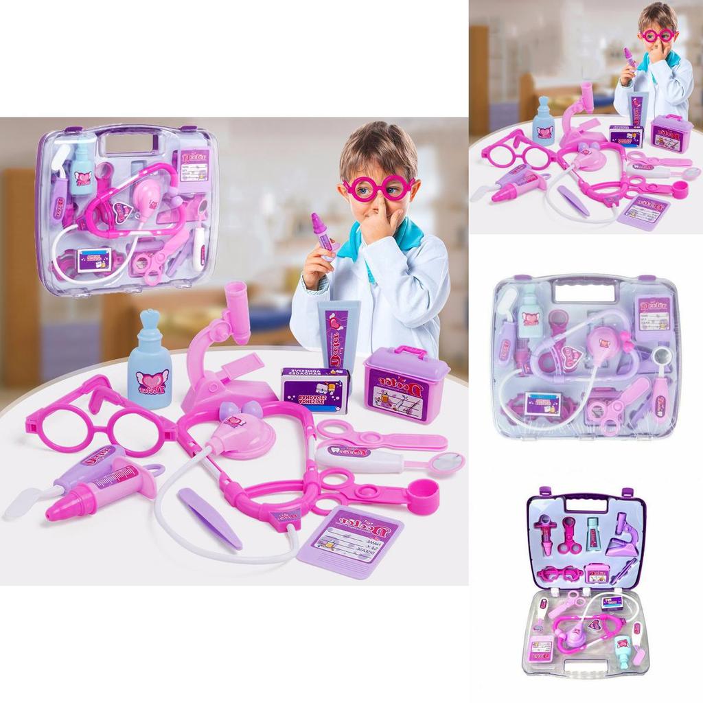 Enchanting Kids Children's Role Play Doctor Nurses Toy Medical Set Kit With Hard Carry Case For Imaginative Play