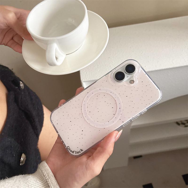 3D Gem Magnetic Stand Case for iPhone 17/16 Pro Max/15/14 - Ink Splash Design iPhone 14 Pro Max