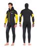 Substar Unisex 7mm Hooded Fleece-Lined Wetsuit for Cold Water Surfing and Diving