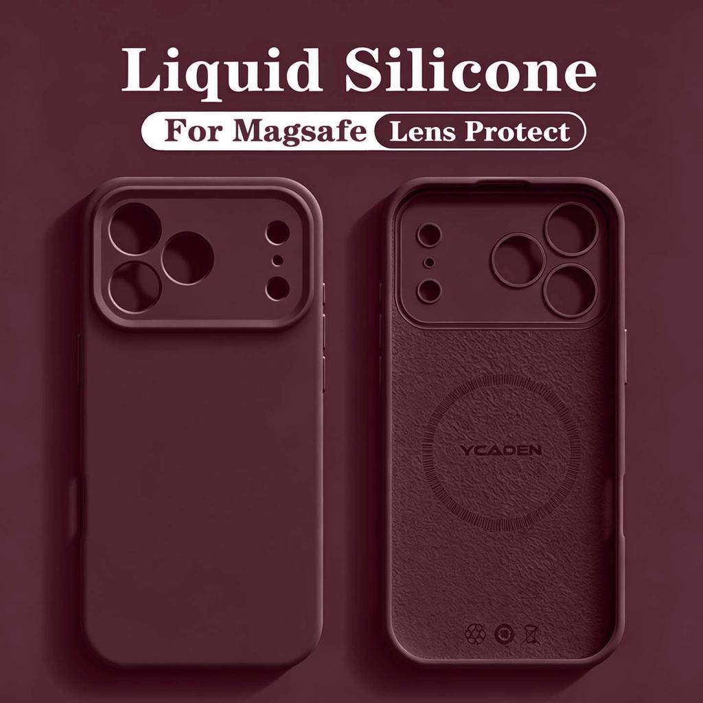 Per iPhone 18 Pro Custodia in Silicone Liquido per Telefono Per iPhone 18 17 16 15 14 13 12 Pro Max Ricarica Wireless Skin Copertura Liscia Magsafe