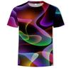 Summer Fashion Colour Light Spectrum Men T-shirt New Casual Printing Fun Tees Trend Personality Leisure O-neck Short Sleeve Tops