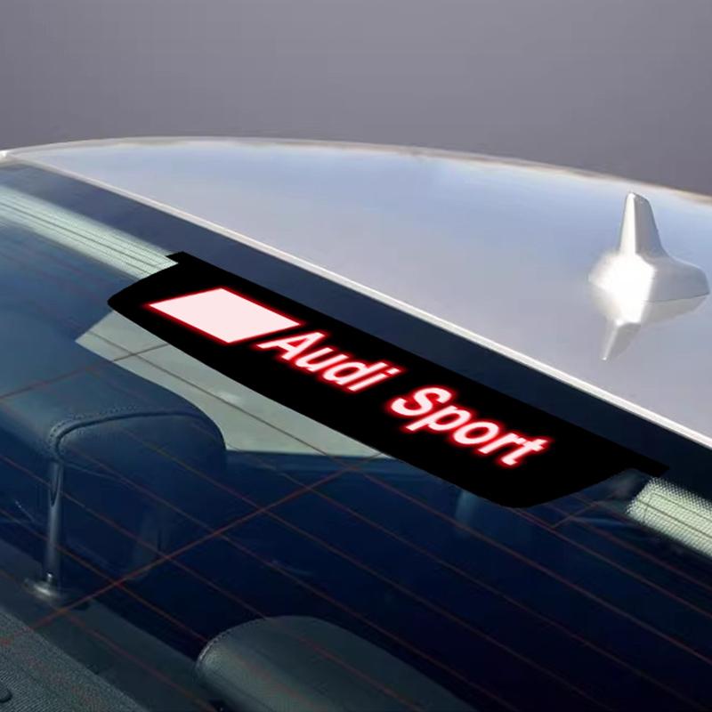 New Car High Brake Light Sticker Taillight Decorative Auto Emblem Decal Accessories For T S Line Quattro RS A3 A4 A6