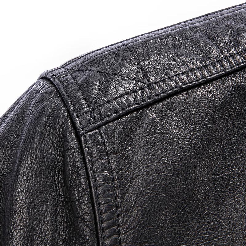 FAPAI Men's Nubuck Leather Stand Collar Jacket