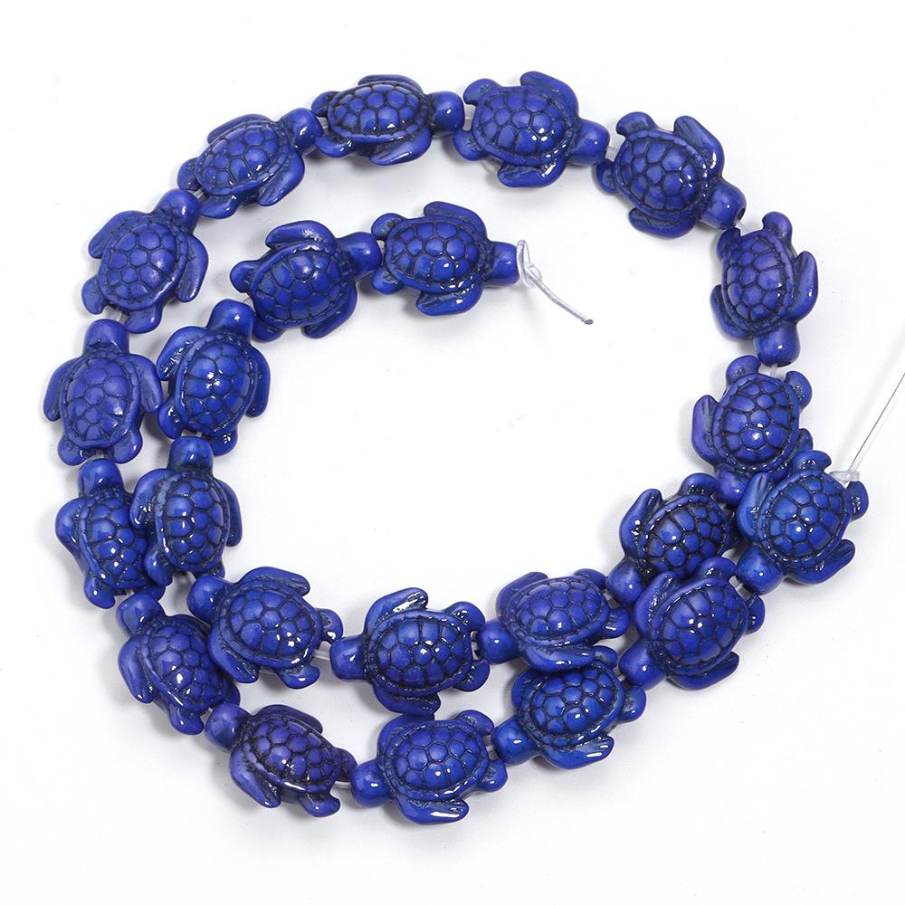 DW26 14x18mm Schildkrötenform Cartoon-Tierperlen Exquisite Steinperlen Schmuckherstellung DIY Armband Handgemachte Trend-Accessoires