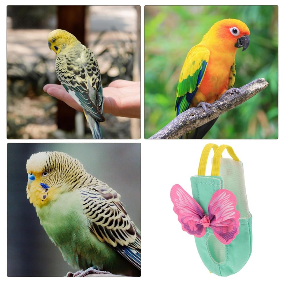 1PC Parrot Vest Harness Decorative Bow Adjust Bird Harness Without Leash for Pet Bird Cockatiels Budgies Outdoor Training Flying