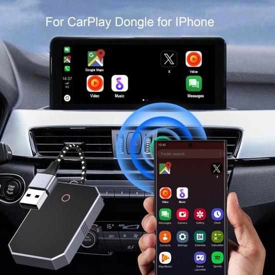 

Авто для CarPlay Box Беспроводной адаптер для CarPlay Адаптер для Android Поддержка Plug And Play Интерфейс USB и Type-C Преобразование проводного в беспроводное соединение для CarPlay Box A