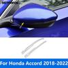 For Honda Accord 2018     Chrome Rear View Side Door Mirror Strip Molding Trim Sticker Accessories Car Styling