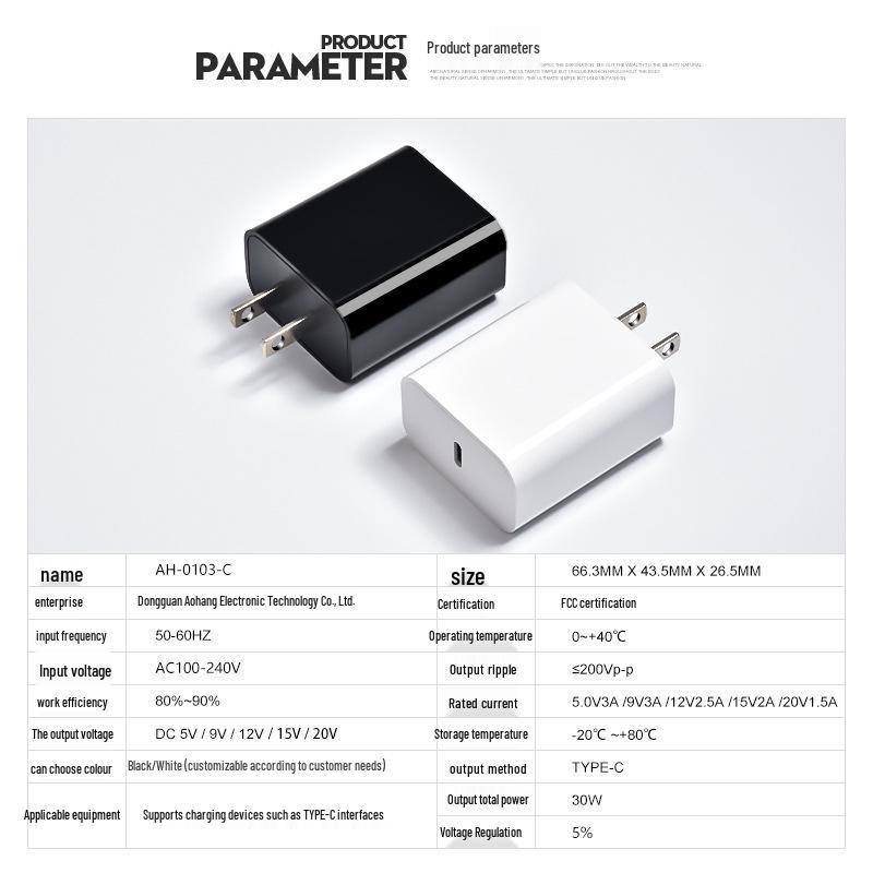 30W PD Ultra-Fast Charger for Apple, Samsung, Huawei