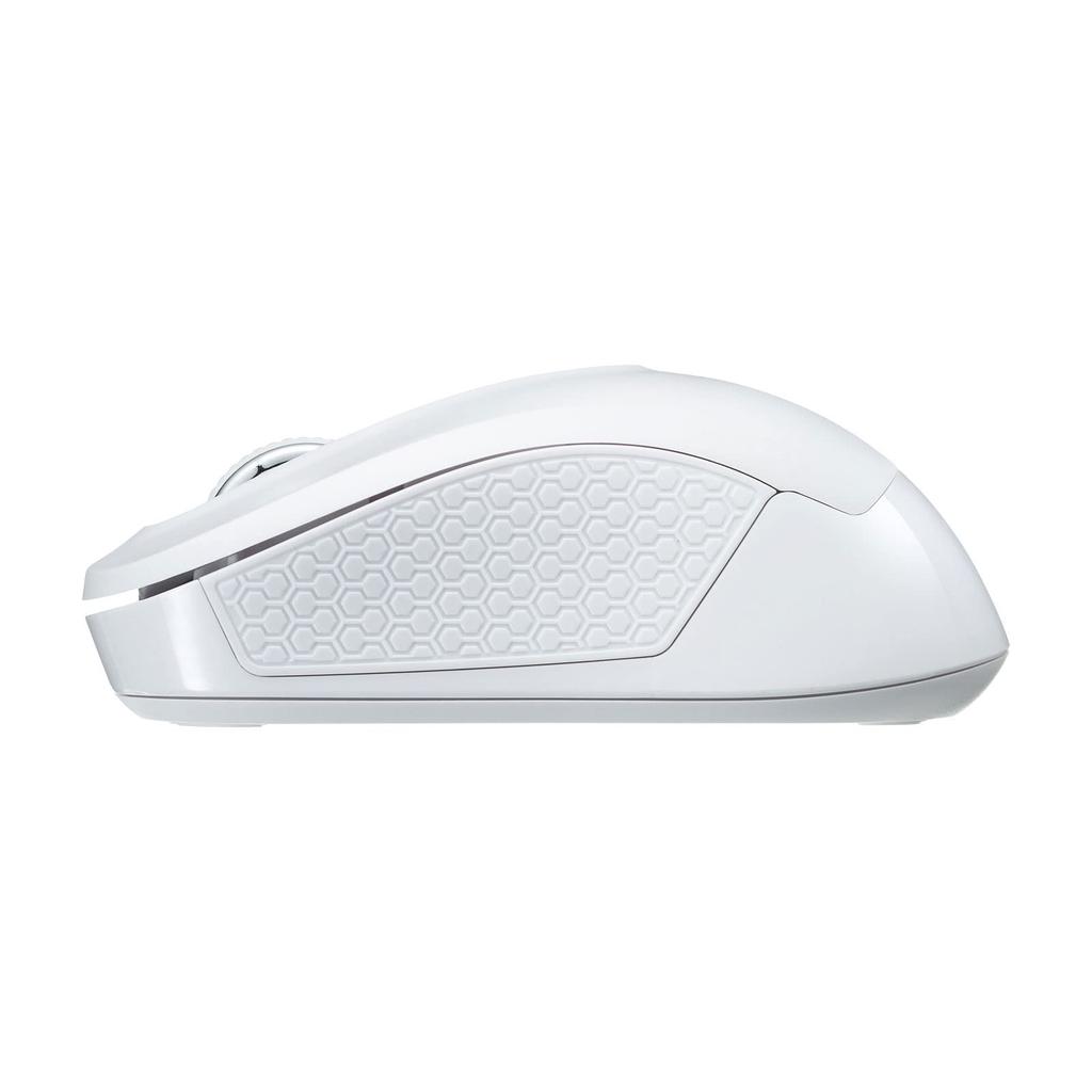 Sanwa Supply Wireless Blue 3 Symmetrical Medium White Mouse, LED, Buttons, Shape, Size, MA-WBL41WN