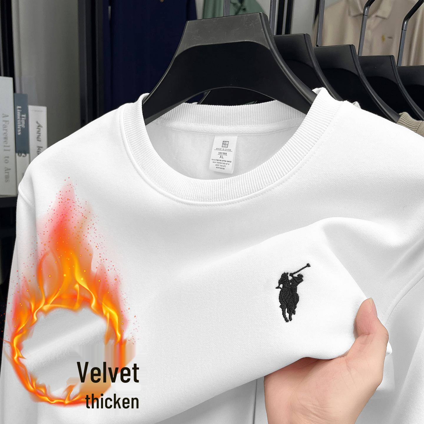 16Double8 Heren 550g Geborduurd Sweatshirt met Ronde Hals en Lange Mouwen - Herfst/Winter 2025 Collectie 5XL (90-100 kg)
