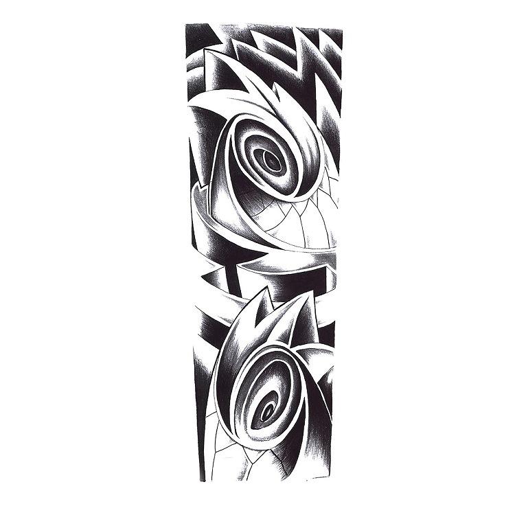 Flower Arm Tattoo Sticker Waterproof Men And Women Sticker Full Arm Waterproof Tattoo Sticker Ukiyo-E Painting Geisha Simulation Big Picture Sticker