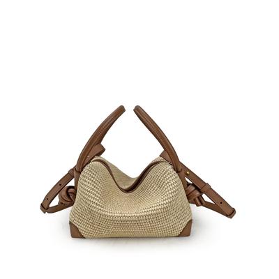 2025 New Street Trendy Cowhide Paired With Lafite Grass Versatile Handheld Wrist Cross Shoulder "Camera Bag