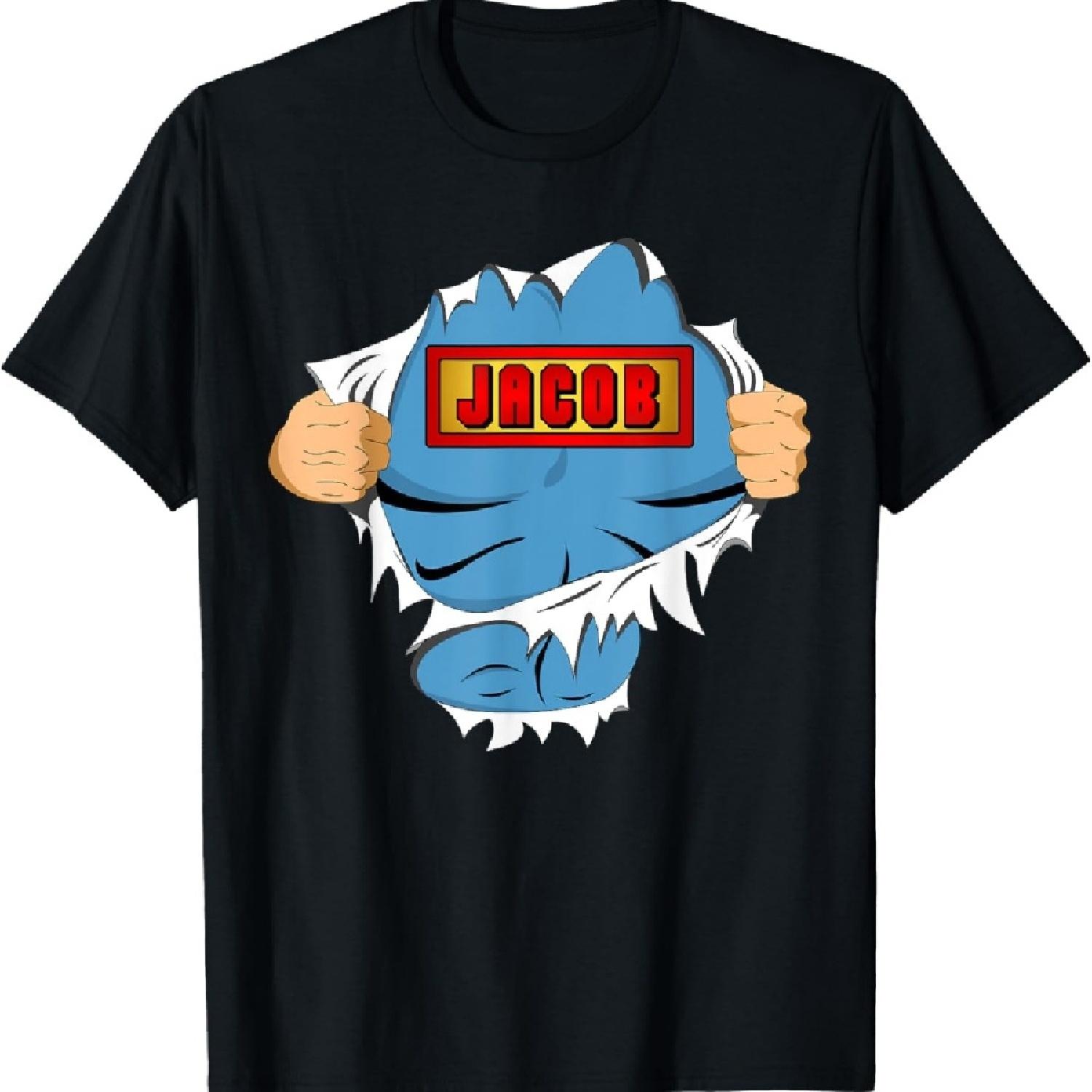 

Имя Джейкоб Подарок Супергероя для Мальчиков по Имени Джейкоб Футболка XXXXXL чёрный