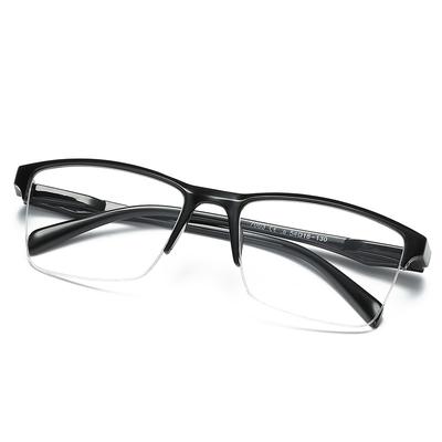 Reading Glasses Presbyopic Eyewear with Strength Women Men Half Frame Far Sight Glasses +75 To +400 Black Ultra Light Fashion  Unique