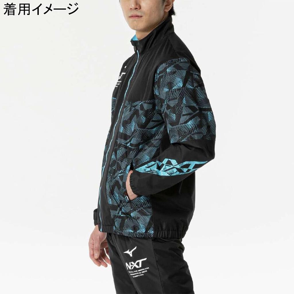 Breath Thermo Warmer Training River Size 32JEB740 N-XT Jacket, Moisture-Wicking, Heat-Generating, Water-Repellent, Windproof, Blue, L,