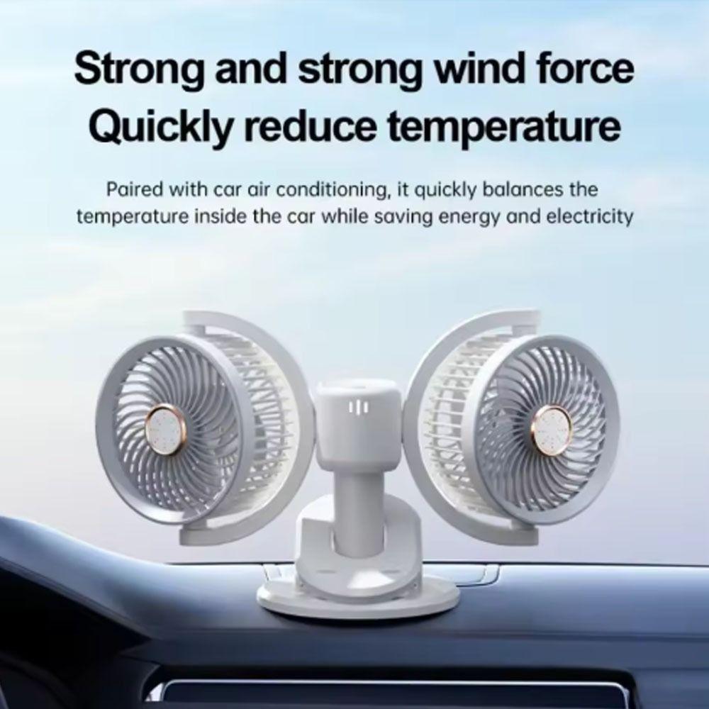 Adjustable Height Dual Head Circulation Fan Can Be Clamped Night Light New Air Cooler