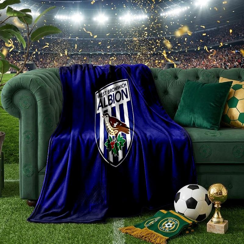 Bromwich Albion  Throws Blanket Flannel Blankets Plush for Couch Bed Gifts for Men Women Travel picnic blanket Christmas fan gifts