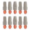 BHBL 10PCS 36KD Welding Contact Tips Coating Protect M8 Gas Nozzle Tip 1.0mm MIG Welding Torche Welding Tool Parts