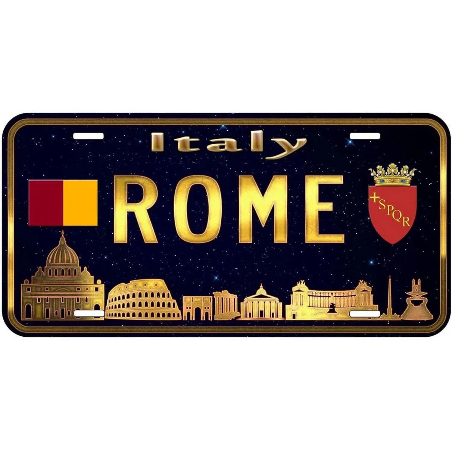 

Vintage License Plates for Decoration Signs Barcelona Paris London Amsterdam Tags Metal Automotive Sign for Car Front Wall Decor 15x30cm