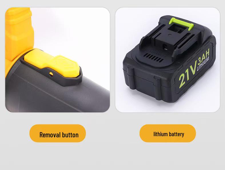 Portable Adjustable Speed Brushless Leaf Blower with High-Power Storm Mode and Rechargeable Lithium Battery.