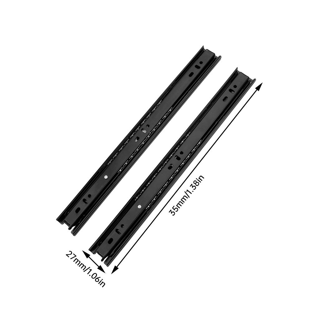 27MM Thickened Two Section Slide Rail Cold Rolled Steel Drawer Slides Close Drawer Track Rail Sliding Furniture Hardware