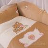 3-piece Cotton Bedding Set 100x135 Teddy Bears Brown