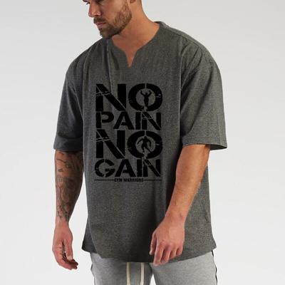 New Cotton Short-sleeved T-shirt Men's Heavy Weight Loose Top High Street Bottom Shirt
