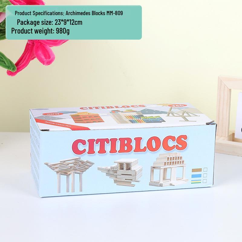 

Archimedes Original Wooden Stacking Blocks - Creative Building Toys for Kids