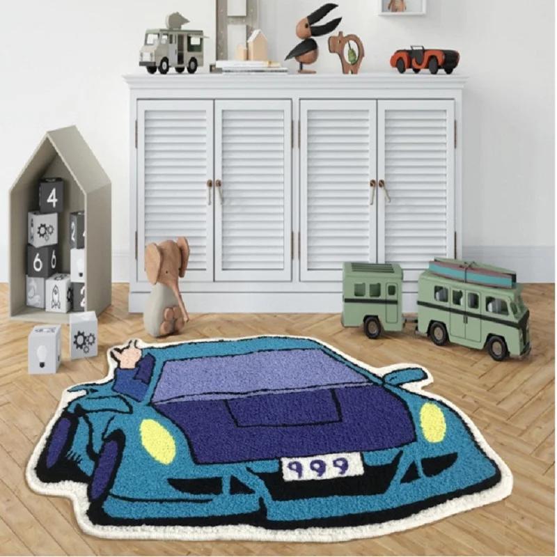 

VIKAMA Автомобильный Модный Бренд Имитация Кашемира Ковер Прикроватный Гардеробная Комната Гостиная Ковер Комната для Киберспорта Ковер Домашнее Украшение Коврик 40X60cm 15.7X23.6in