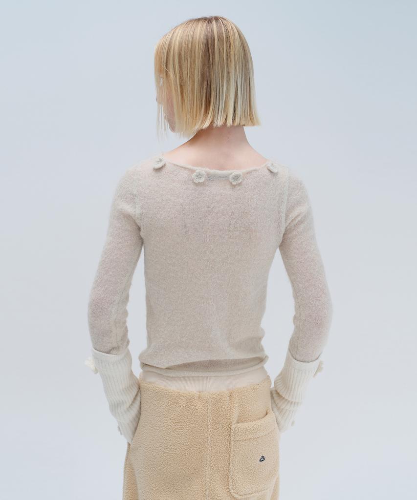 Daiaegeuneol Alpaca Applique Knit (Beige)