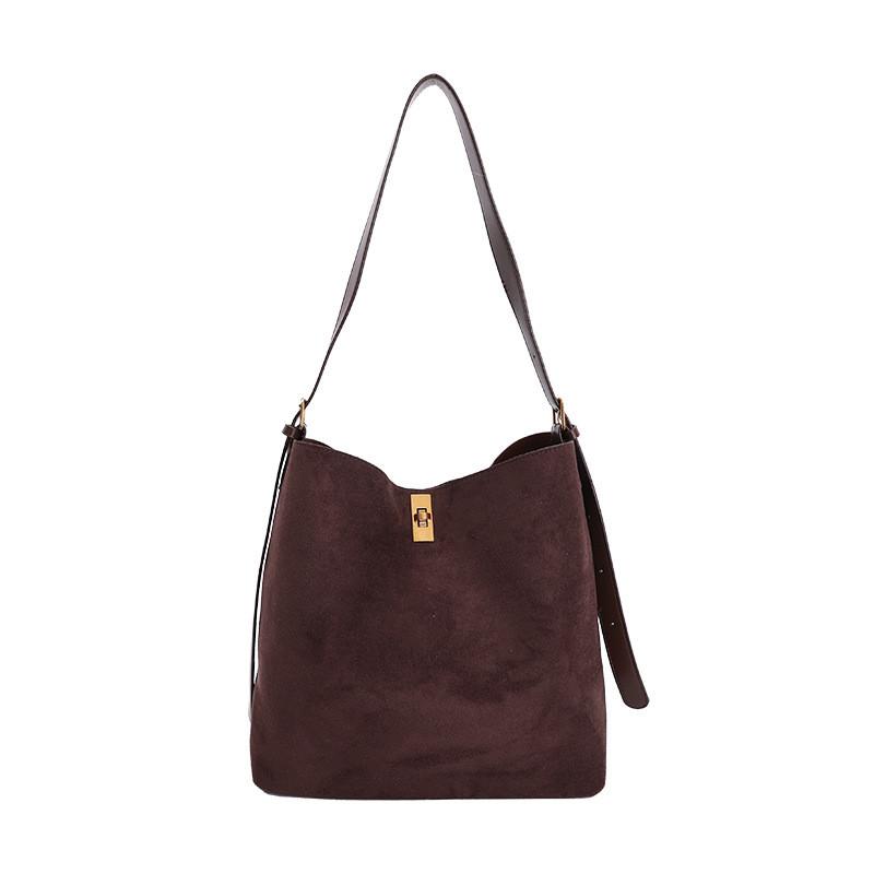 Womens Retro Matte Water Bucket Bag With Large Capacity For Daily Use