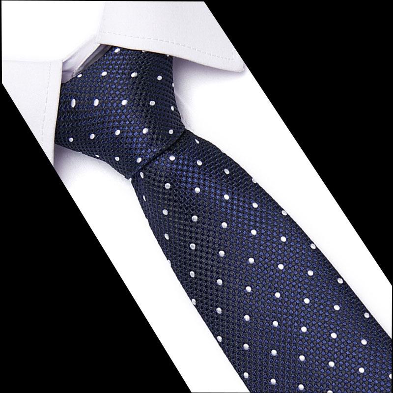Men's 7.5cm Jacquard Polyester Striped Tie for Formal Business or Interviews