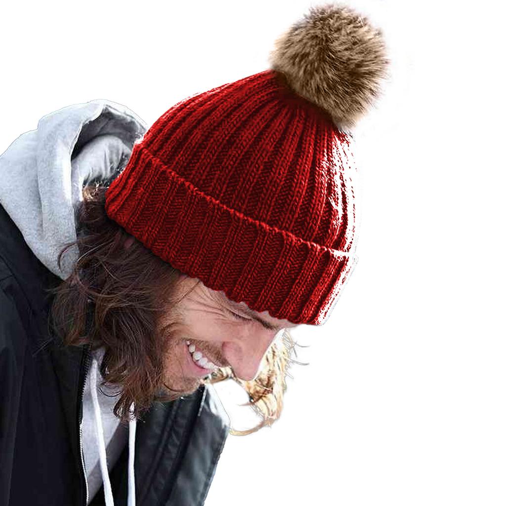 Beechfield Unisex vinterlue med mansjettdesign