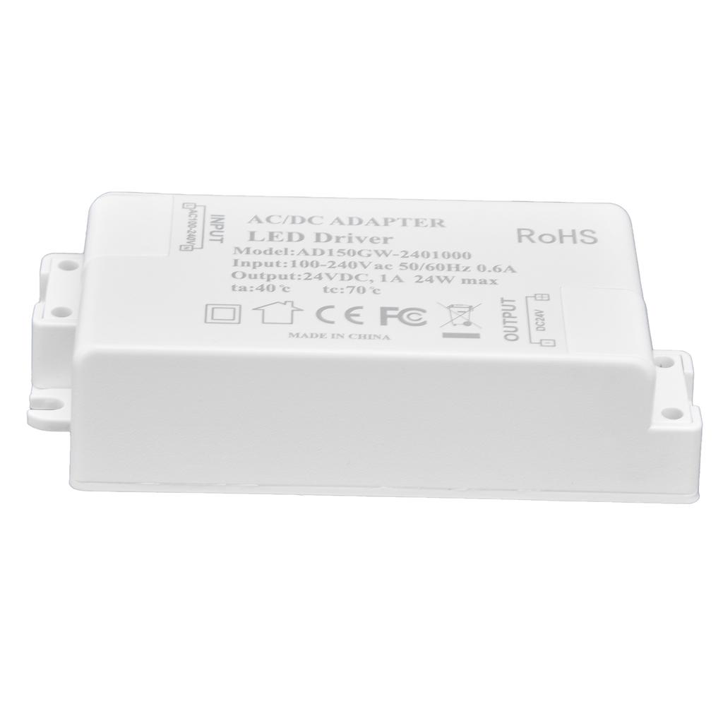 DC 24V 24W 1A LED Driver Constant Voltage Flame Retardant Efficient DIY LED Power Supply AC