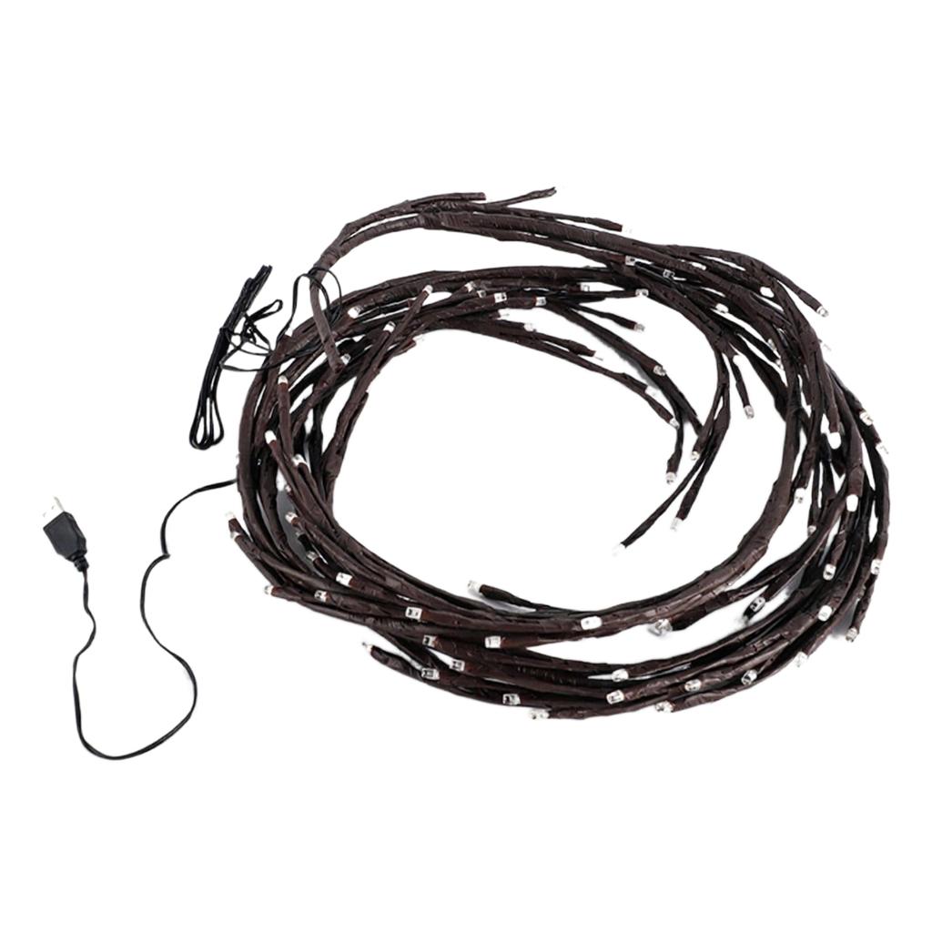 96 LED Willow Vine Lights 8 Modes Enchanted Wall Decoration Vine Lights with Remote Fairy Lights for Wall Christmas Home Decor