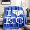 Kansas City Royals Theme Personalized Outdoor Flannel Blankets Soft And Suitable For All Seasons Perfect For Sofas Beds And Camping
