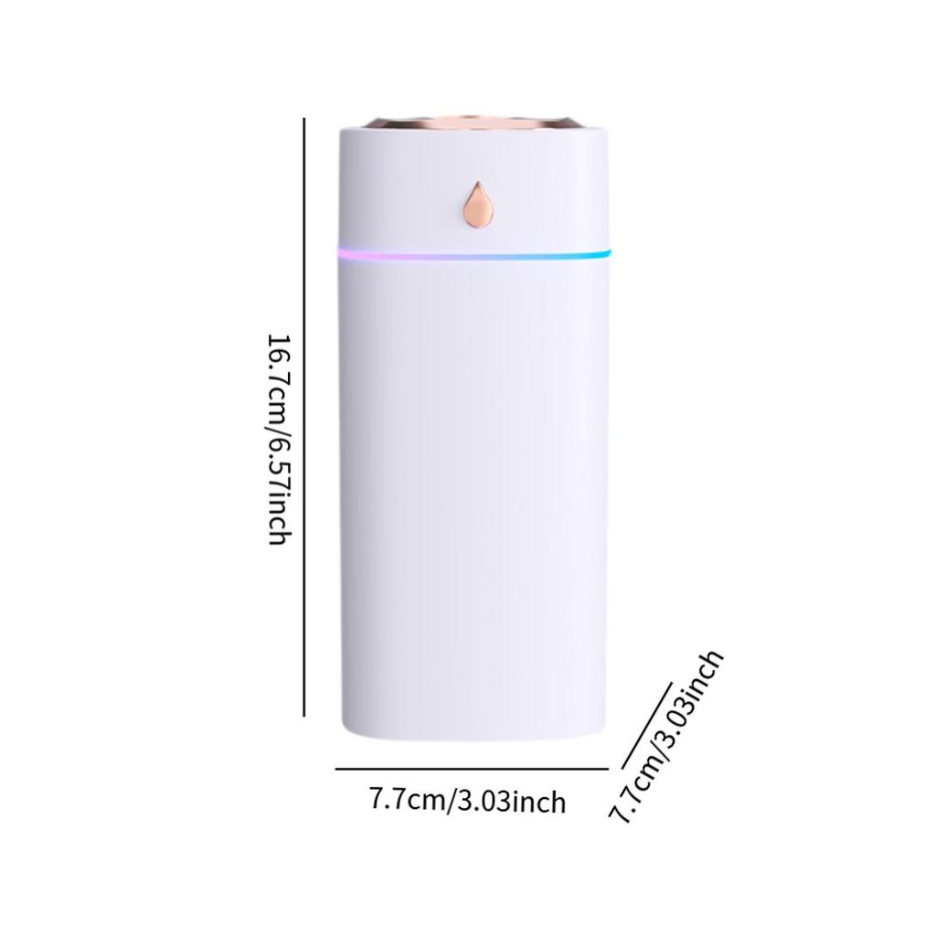 Desktop Humidifier with Atmosphere Light Quiet with 3 Outlet Air Humidifier Mini Portable for Bedroom Indoor Table Home Office