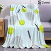 Tennis Print Cartoon Anime Print Flannel Blanket Soft Warm Throw for Kids Bedroom Sofa Bed Christmas Office Car