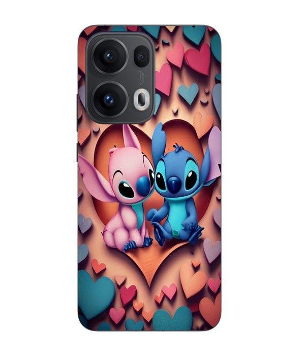 Coque Maniacase Pour Oppo Reno 13 Pro 5G Stitch Angel coeur coloré