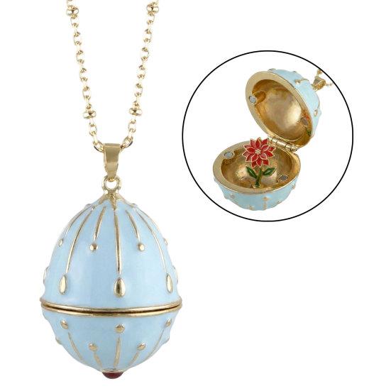 Openable Oval Pendant Necklace Dainty Birth Flower Necklace January To December