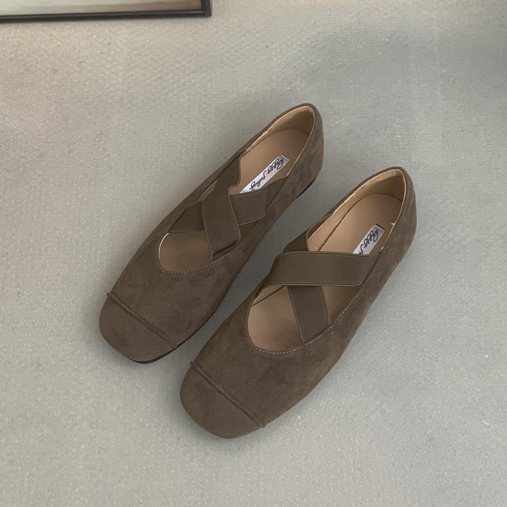 

Мода Bailamos 2025 Весна Новый Бренд Женские Балетки Мягкая Кожа Элегантные Туфли Лодочки Круглый Носок Неглубокие Слипоны Женские Повседневные Балетки 40 коричневый